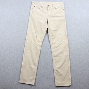 Gap 1969 Jeans Womens 28R Real Straight Corduroy Stretch 5-Pocket Pants Beige